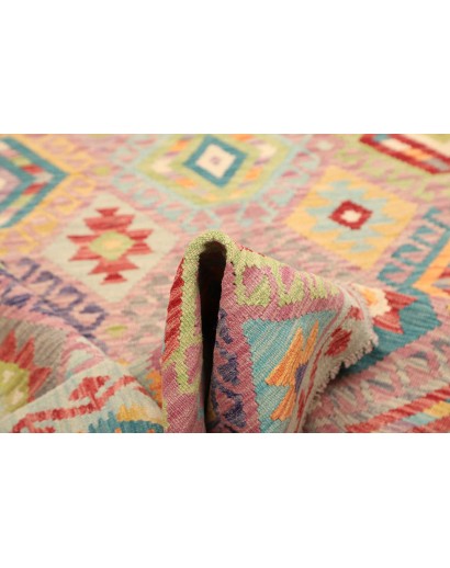 Tappeto Kilim Afghanistan marrone grigio 173x247