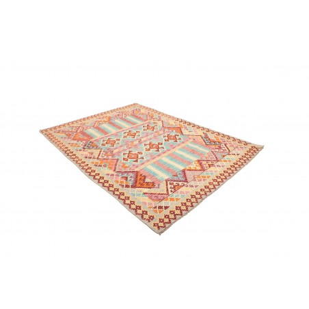 Tappeto Kilim Afghanistan beige rosso 184x247