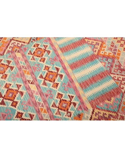 Tappeto Kilim Afghanistan beige rosso 184x247