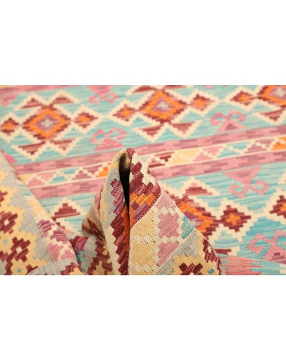 Tappeto Kilim Afghanistan beige rosso 184x247