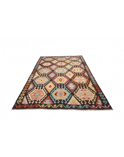 Tappeto Kilim Afghanistan marrone grigio 169x247