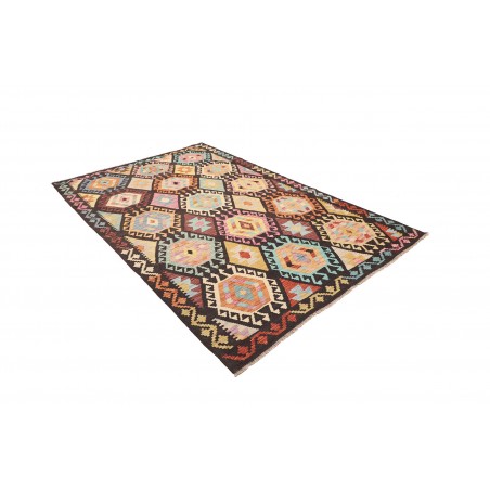 Tappeto Kilim Afghanistan marrone grigio 169x247