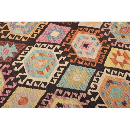 Tappeto Kilim Afghanistan marrone grigio 169x247