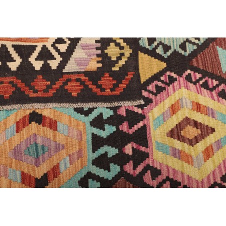 Tappeto Kilim Afghanistan marrone grigio 169x247