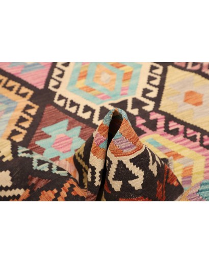 Tappeto Kilim Afghanistan marrone grigio 169x247