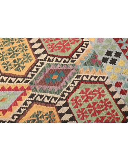Tappeto Kilim Afghanistan beige grigio 184x233