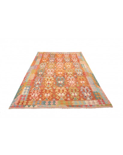 Tappeto Kilim Afghanistan arancione marrone 176x250