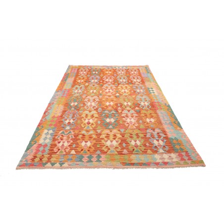Tappeto Kilim Afghanistan arancione marrone 176x250