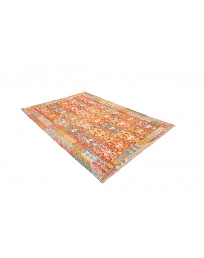 Tappeto Kilim Afghanistan arancione marrone 176x250