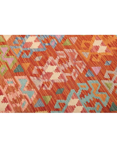 Tappeto Kilim Afghanistan arancione marrone 176x250