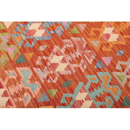 Tappeto Kilim Afghanistan arancione marrone 176x250