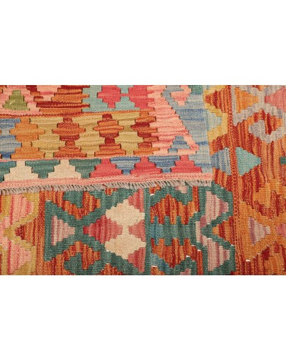 Tappeto Kilim Afghanistan arancione marrone 176x250