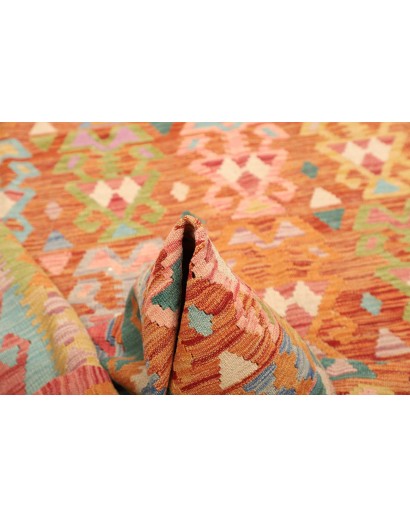 Tappeto Kilim Afghanistan arancione marrone 176x250