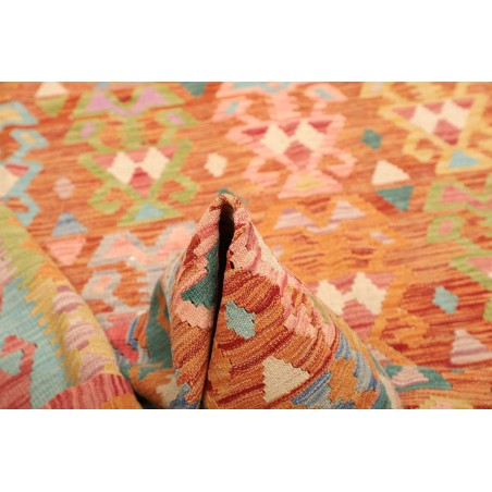 Tappeto Kilim Afghanistan arancione marrone 176x250