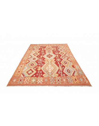 Tappeto Kilim Afghanistan marrone rosso 182x248
