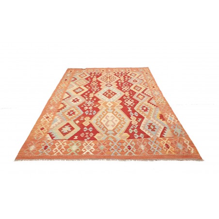 Tappeto Kilim Afghanistan marrone rosso 182x248