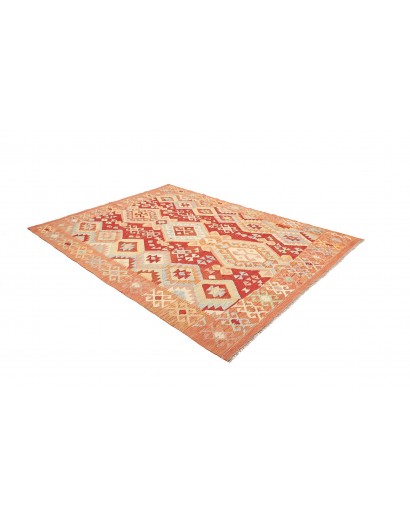 Tappeto Kilim Afghanistan marrone rosso 182x248