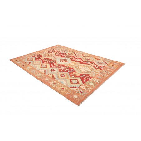 Tappeto Kilim Afghanistan marrone rosso 182x248