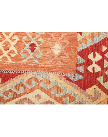 Tappeto Kilim Afghanistan marrone rosso 182x248