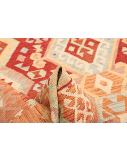Tappeto Kilim Afghanistan marrone rosso 182x248
