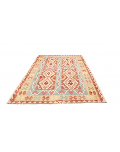 Tappeto Kilim Afghanistan giallo arancione 181x238