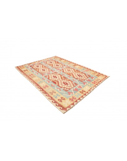 Tappeto Kilim Afghanistan giallo arancione 181x238