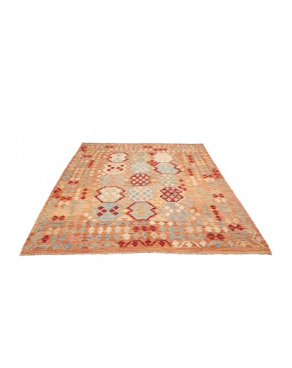 Tappeto Kilim Afghanistan marrone arancione 188x230