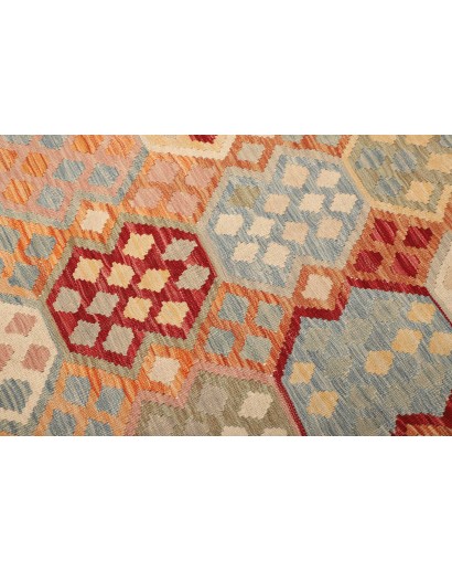 Tappeto Kilim Afghanistan marrone arancione 188x230