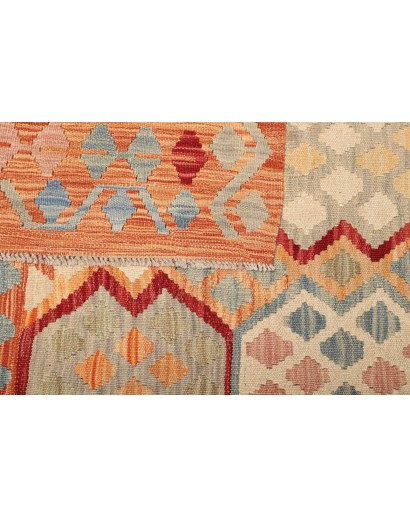 Tappeto Kilim Afghanistan marrone arancione 188x230