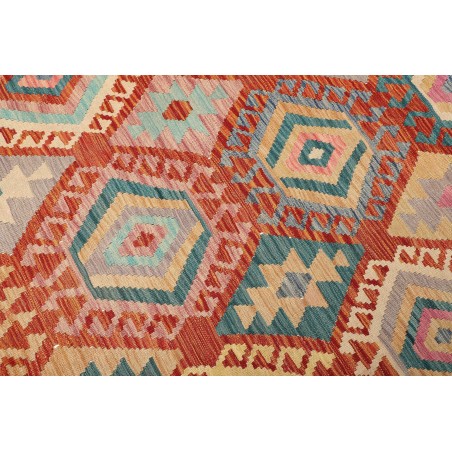 Tappeto Kilim Afghanistan marrone rosso 177x252
