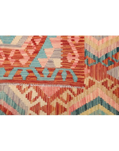 Tappeto Kilim Afghanistan marrone rosso 177x252