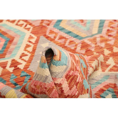 Tappeto Kilim Afghanistan marrone rosso 177x252