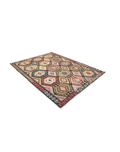Tappeto Kilim Afghanistan marrone verde 174x238