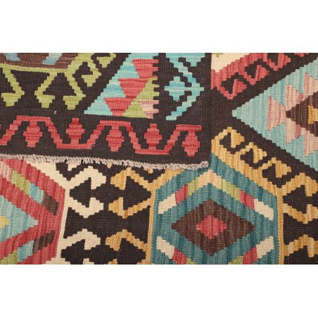 Tappeto Kilim Afghanistan marrone verde 174x238
