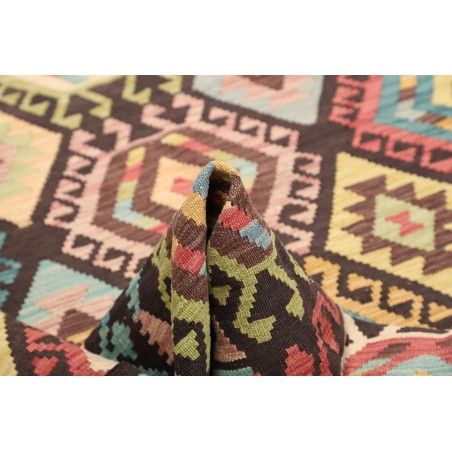 Tappeto Kilim Afghanistan marrone verde 174x238