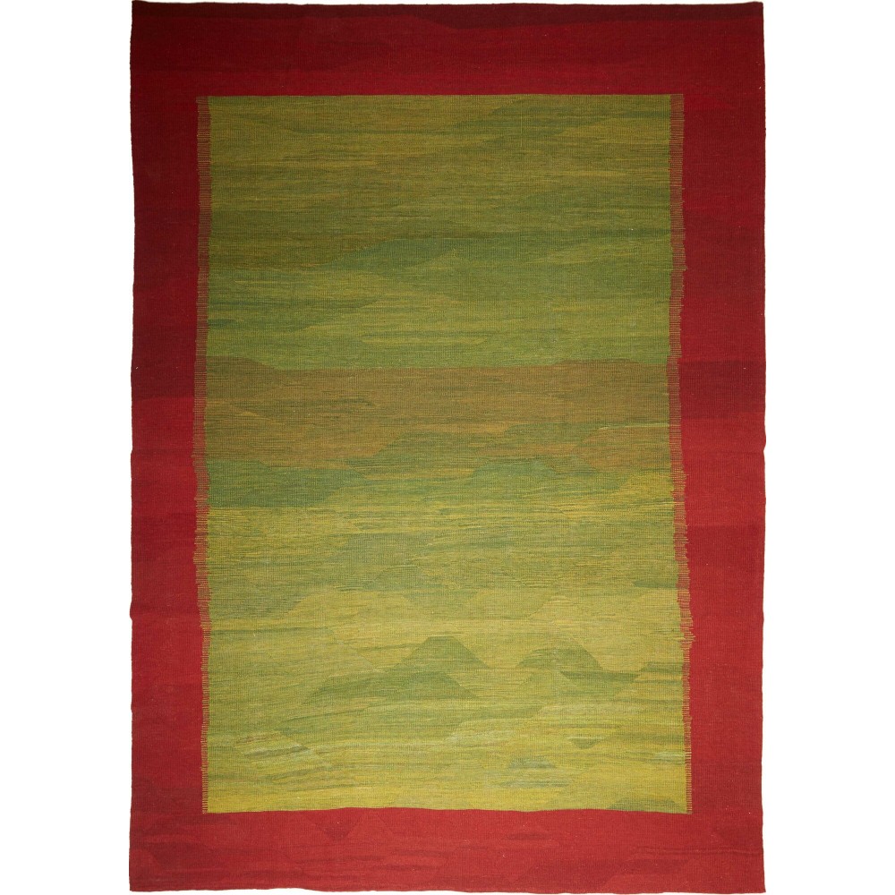 Tappeto Kilim Persia marrone verde 277x395 Tappeto Kilim Persia marrone verde 277x395