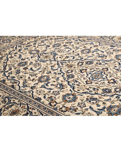 Tappeto Kashan Persia bianco grigio 200x300