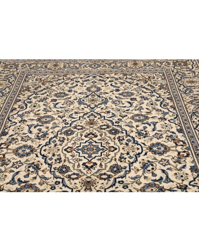 Tappeto Kashan Persia bianco grigio 200x300