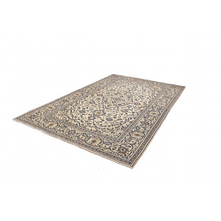 Tappeto Kashan Persia bianco grigio 195x305