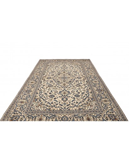 Tappeto Kashan Persia bianco grigio 195x305
