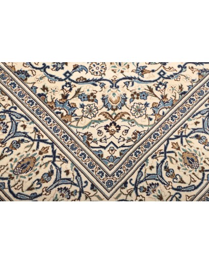 Tappeto Kashan Persia bianco grigio 195x305
