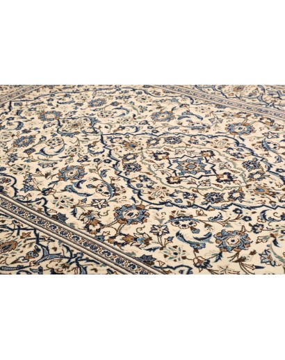 Tappeto Kashan Persia bianco grigio 195x305