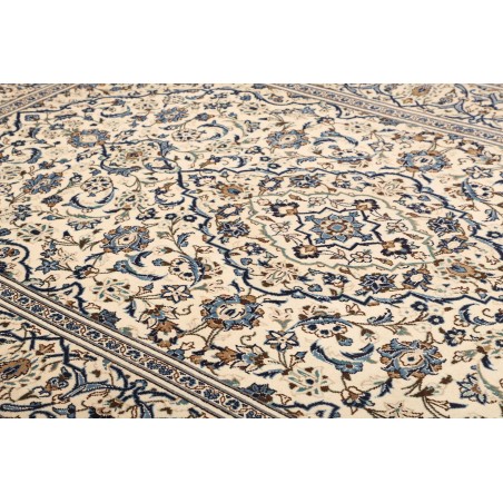 Tappeto Kashan Persia bianco grigio 195x305