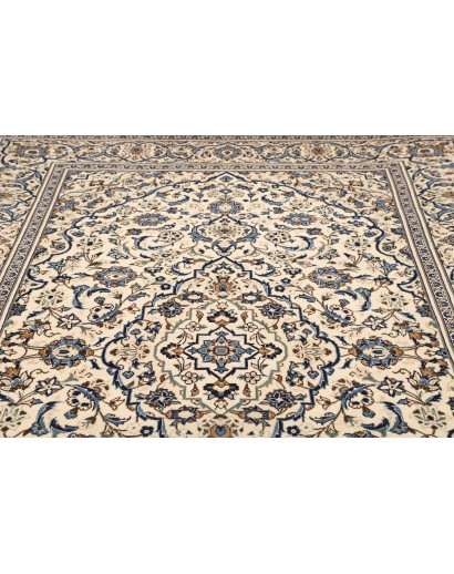 Tappeto Kashan Persia bianco grigio 195x305