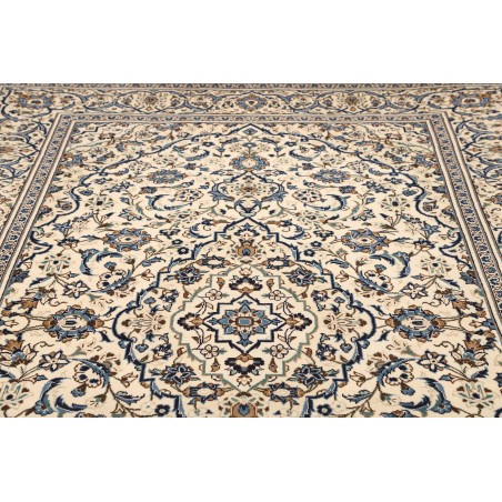 Tappeto Kashan Persia bianco grigio 195x305