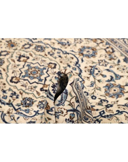 Tappeto Kashan Persia bianco grigio 195x305