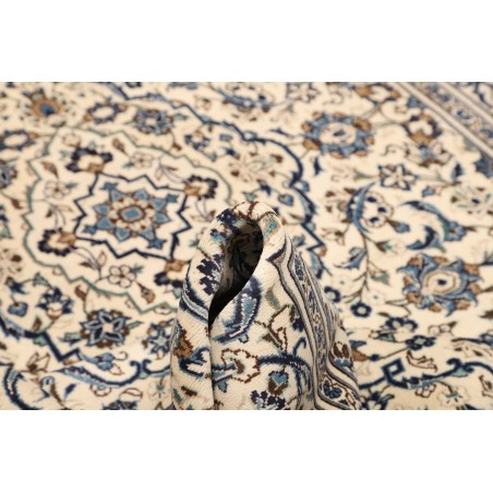 Tappeto Kashan Persia bianco grigio 195x305