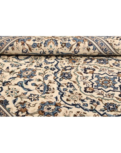 Tappeto Kashan Persia bianco grigio 195x305