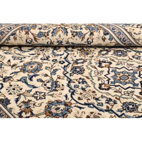 Tappeto Kashan Persia bianco grigio 195x305