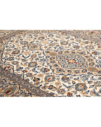 Tappeto Kashan Persia bianco verde 193x295